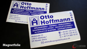 Magnetfolie rechteckig für Otto Hoffmann